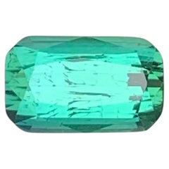 2.20 Carat Natural Loose Light Green Tourmaline Cushion Cut Afghan Gemstone