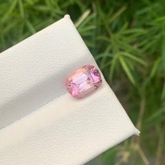 2.20 Carat Natural Loose Pale Pink Tourmaline from Afghanistan Cushion Cut