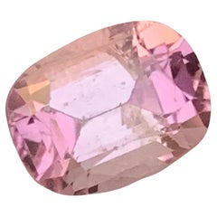Antique 2.20 Carat Natural Loose Pale Pink Tourmaline from Afghanistan Cushion Cut