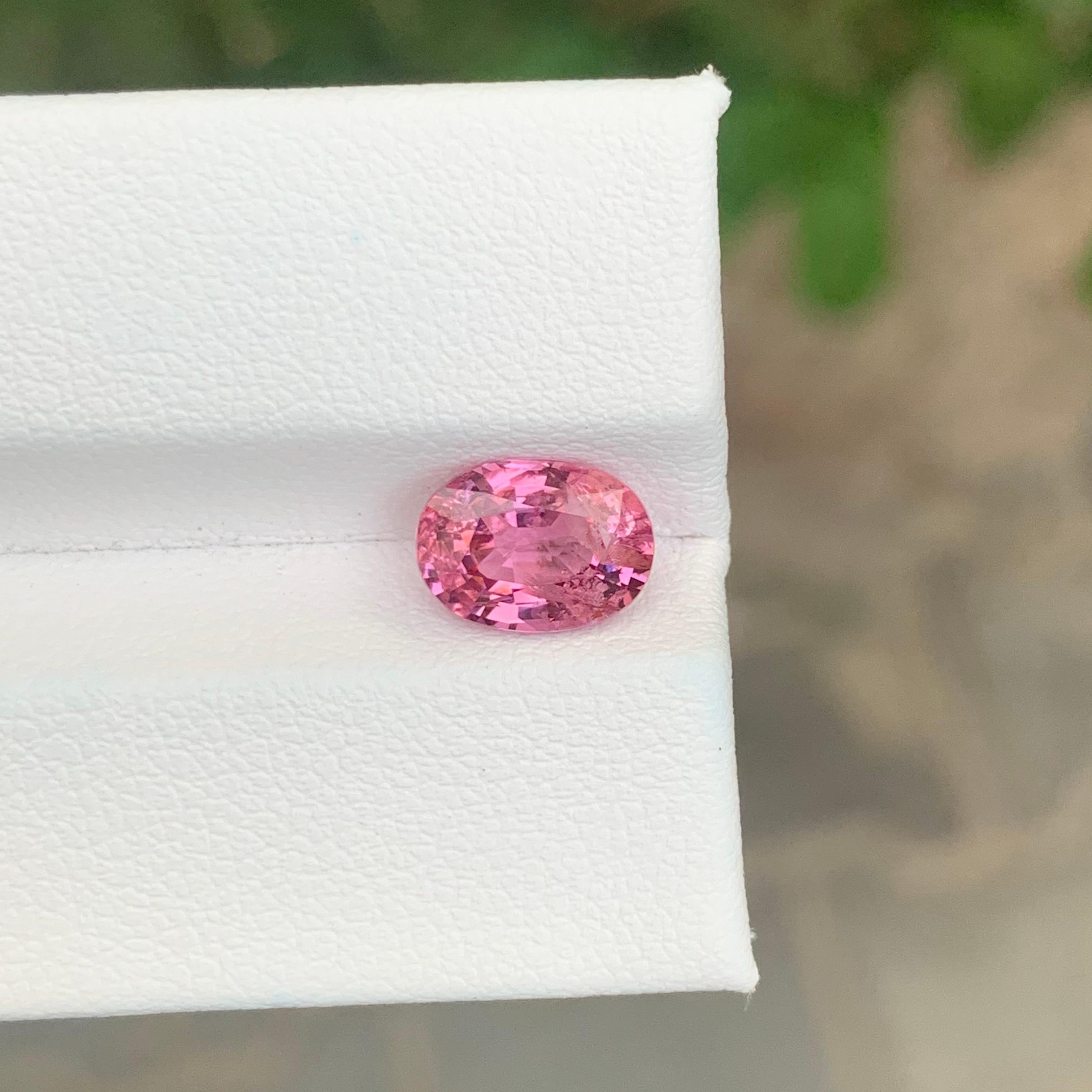 Faceted Pink Spinel

Weight : 2.20 Carat
Dimension : 8.9 x 6.5 x 4.6 Mm
Colour : Pink
Treatment: Non
Origin: Tanzania
Shape : Oval
Certificate: On Demand

Spinel is a captivating gemstone prized for its brilliant colors and exceptional clarity.