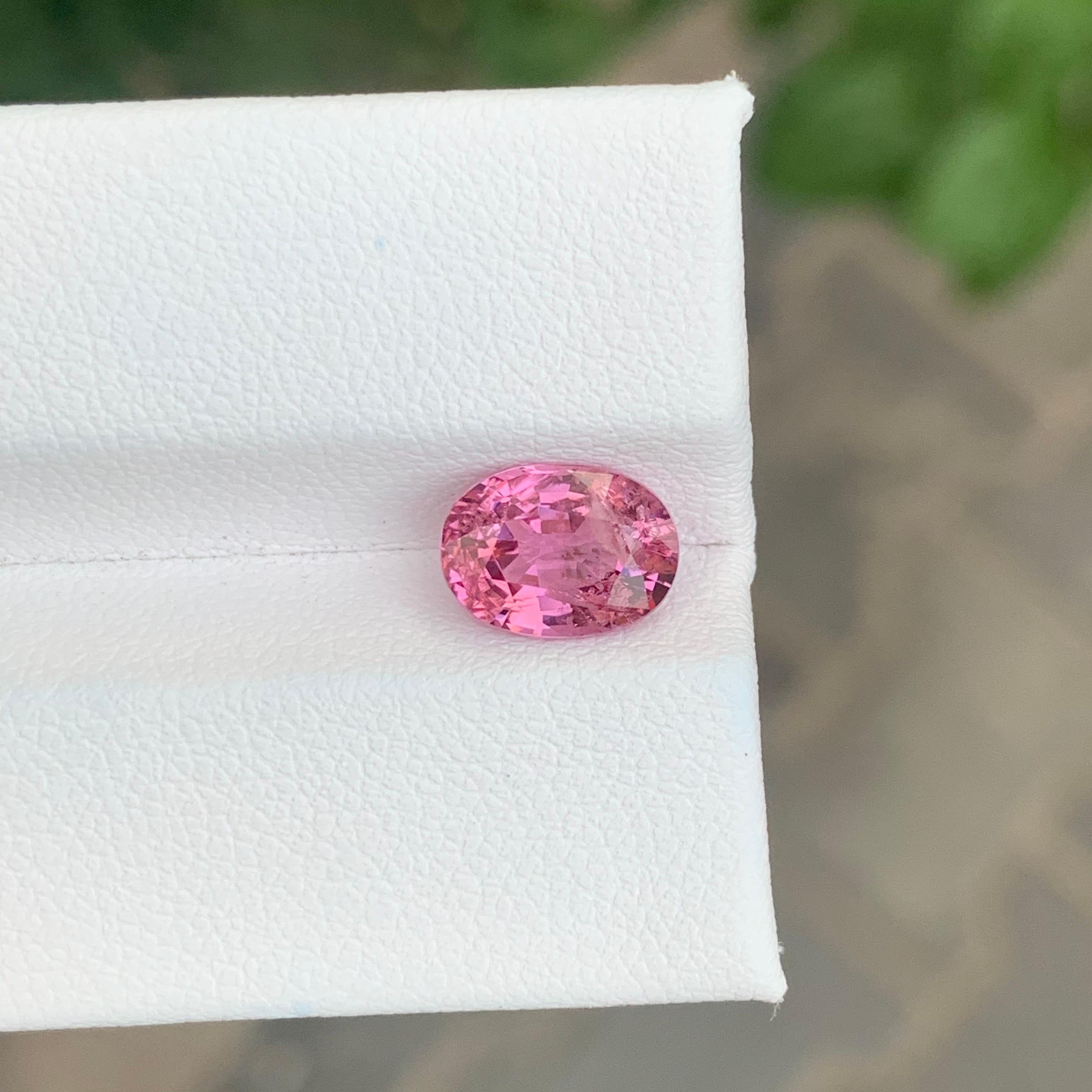 Arts and Crafts 2.20 Carat Natural Loose Pink Spinel Oval Shape Tanzanian’s Gemstone For Sale
