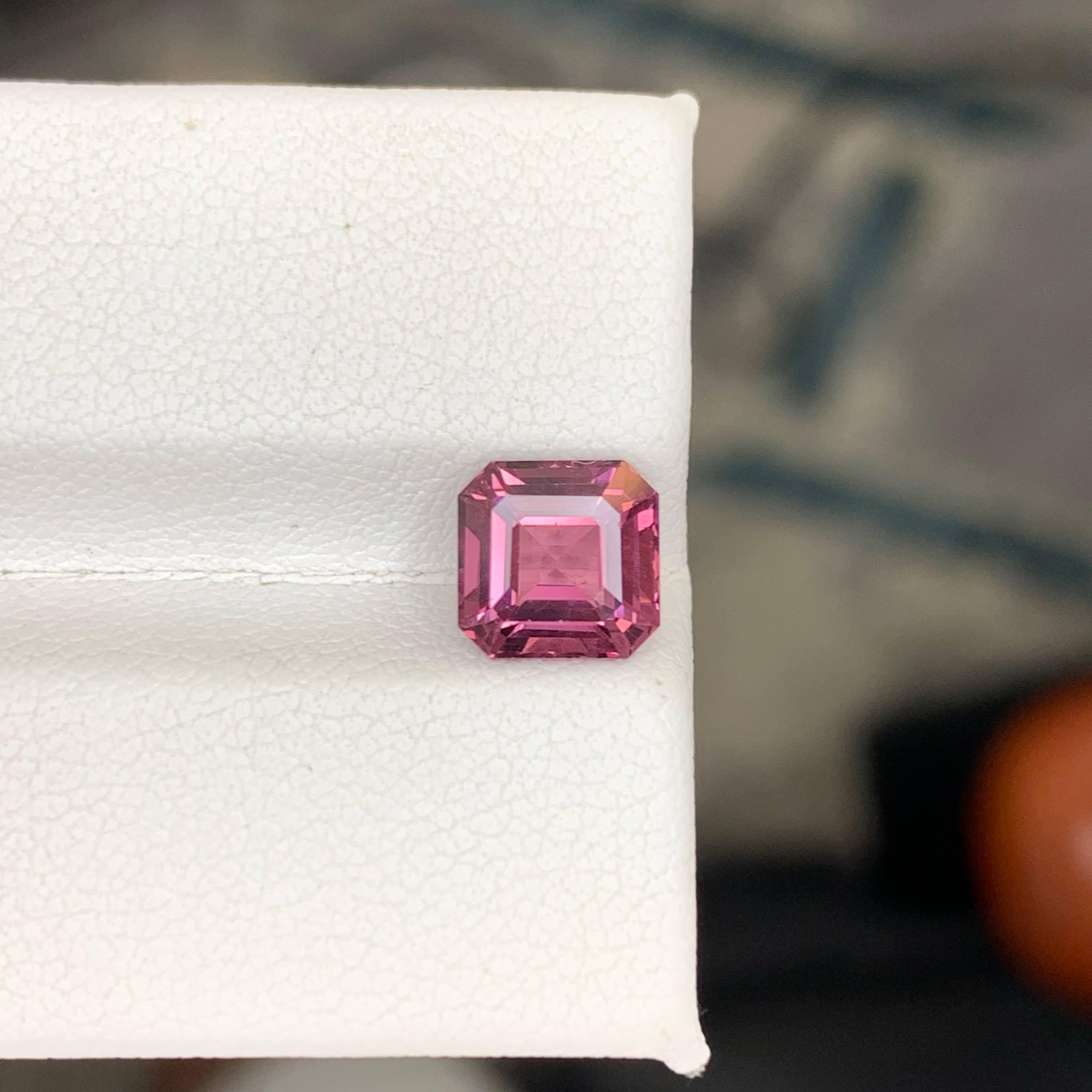 2,20 Karat natürlicher loser rosa Spinell Stein Asscher Schliff burmesischer Edelstein im Angebot 5