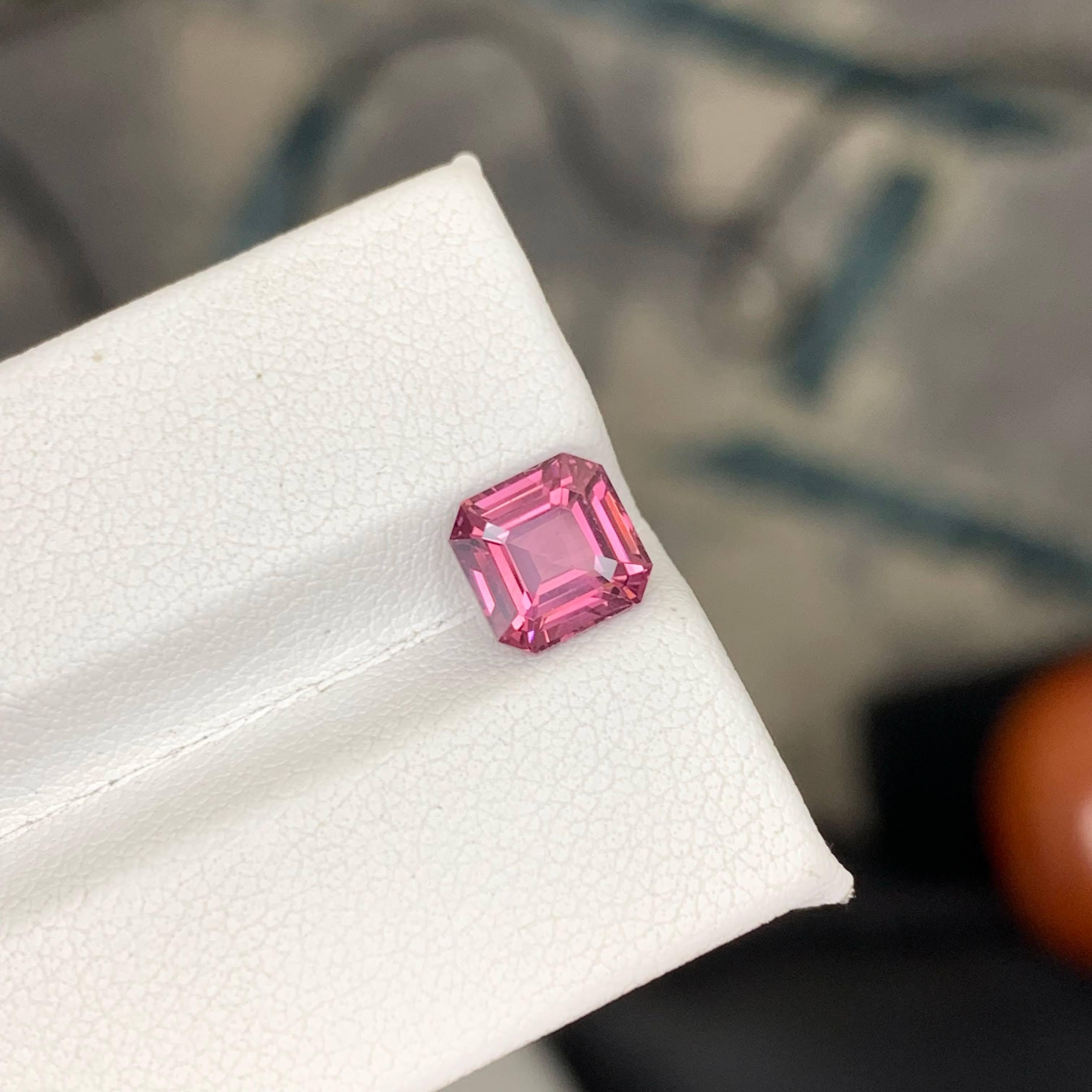 2,20 Karat natürlicher loser rosa Spinell Stein Asscher Schliff burmesischer Edelstein im Zustand „Neu“ im Angebot in Bangkok, TH