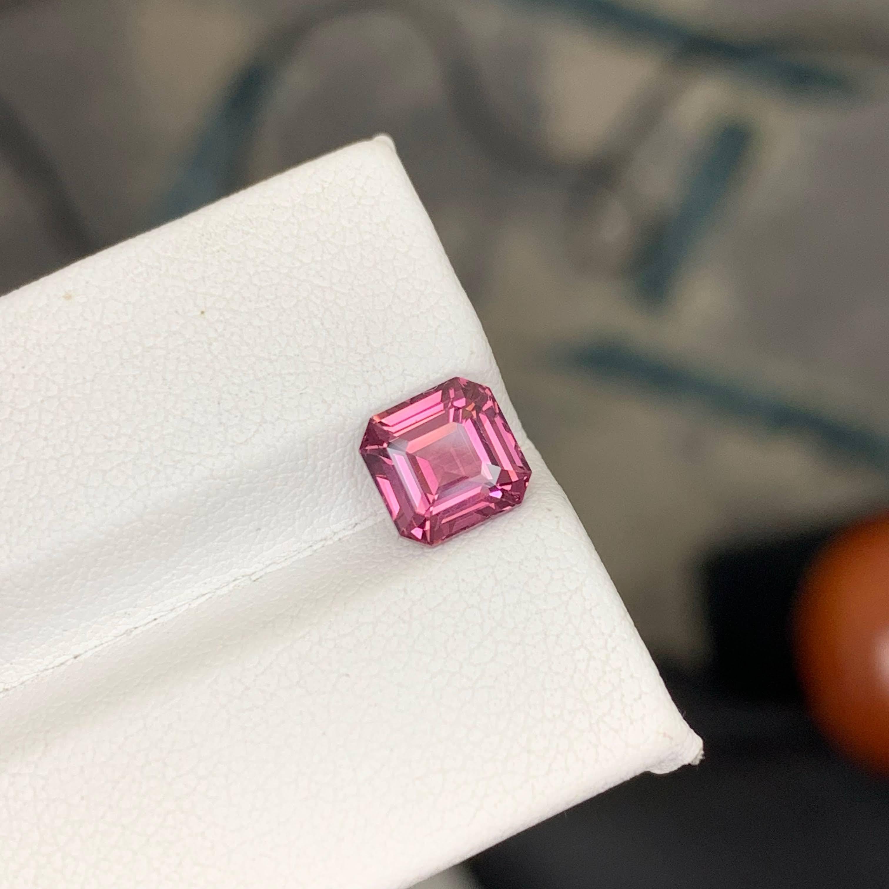 2,20 Karat natürlicher loser rosa Spinell Stein Asscher Schliff burmesischer Edelstein für Damen oder Herren im Angebot