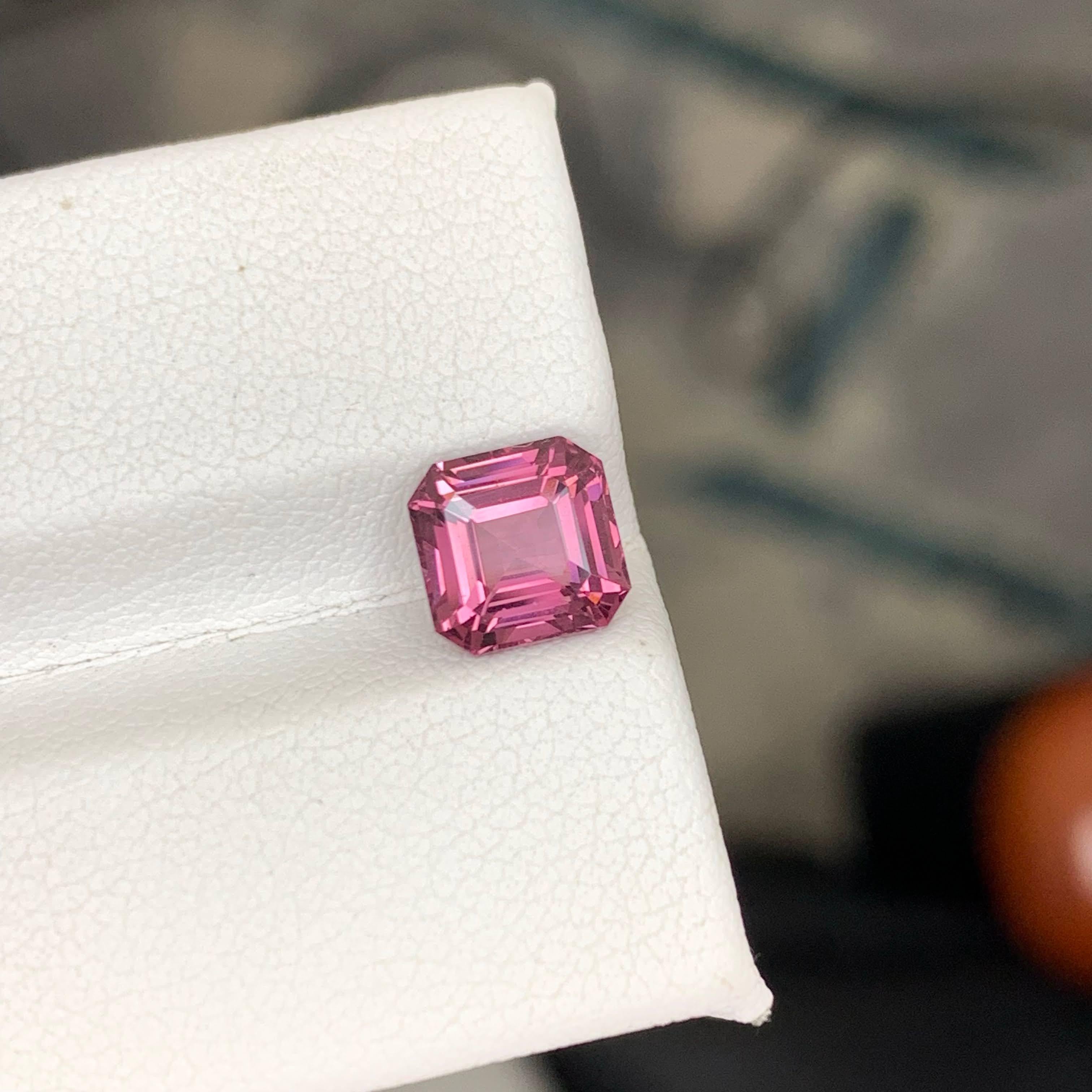 2,20 Karat natürlicher loser rosa Spinell Stein Asscher Schliff burmesischer Edelstein im Angebot 1