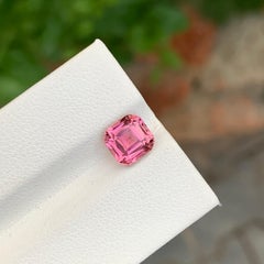 2.20 Carat Natural Loose Pink Tourmaline Asscher Cut Gemstone For Jewellery