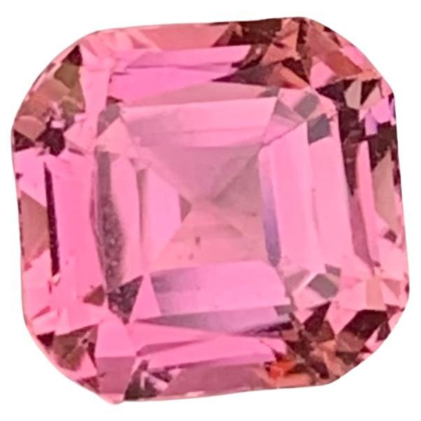 2.20 Carat Natural Loose Pink Tourmaline Asscher Cut Gemstone For Jewellery