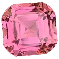 2.20 Carat Natural Loose Pink Tourmaline Asscher Cut Gemstone For Jewellery