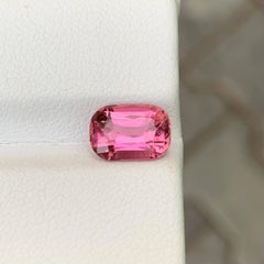 2.20 Carat Natural Loose Pink Tourmaline Stone Cushion Cut African Gemstone
