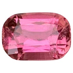 2.20 Carat Natural Loose Pink Tourmaline Stone Cushion Cut African Gemstone