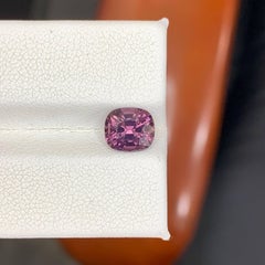 2.20 Carat Natural Loose Purplish Spinel Stone Cushion Cut Burmese Gemstone