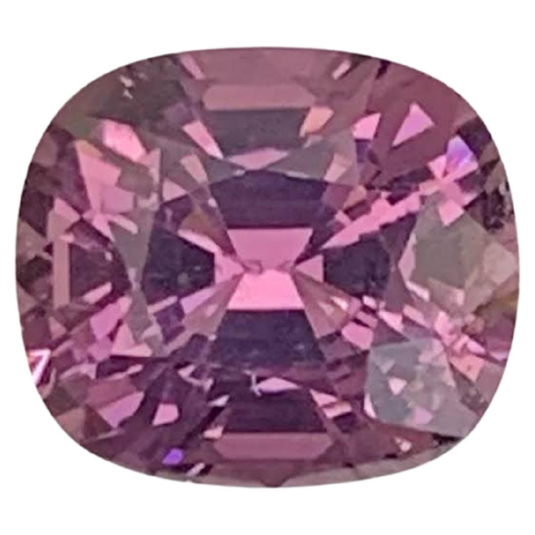 2.20 Carat Natural Loose Purplish Spinel Stone Cushion Cut Burmese Gemstone en venta