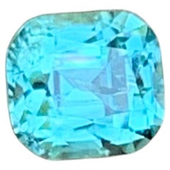 2.20 Carat Natural Loose Sea Foam Color Tourmaline Cushion Cut Afghan Gemstone