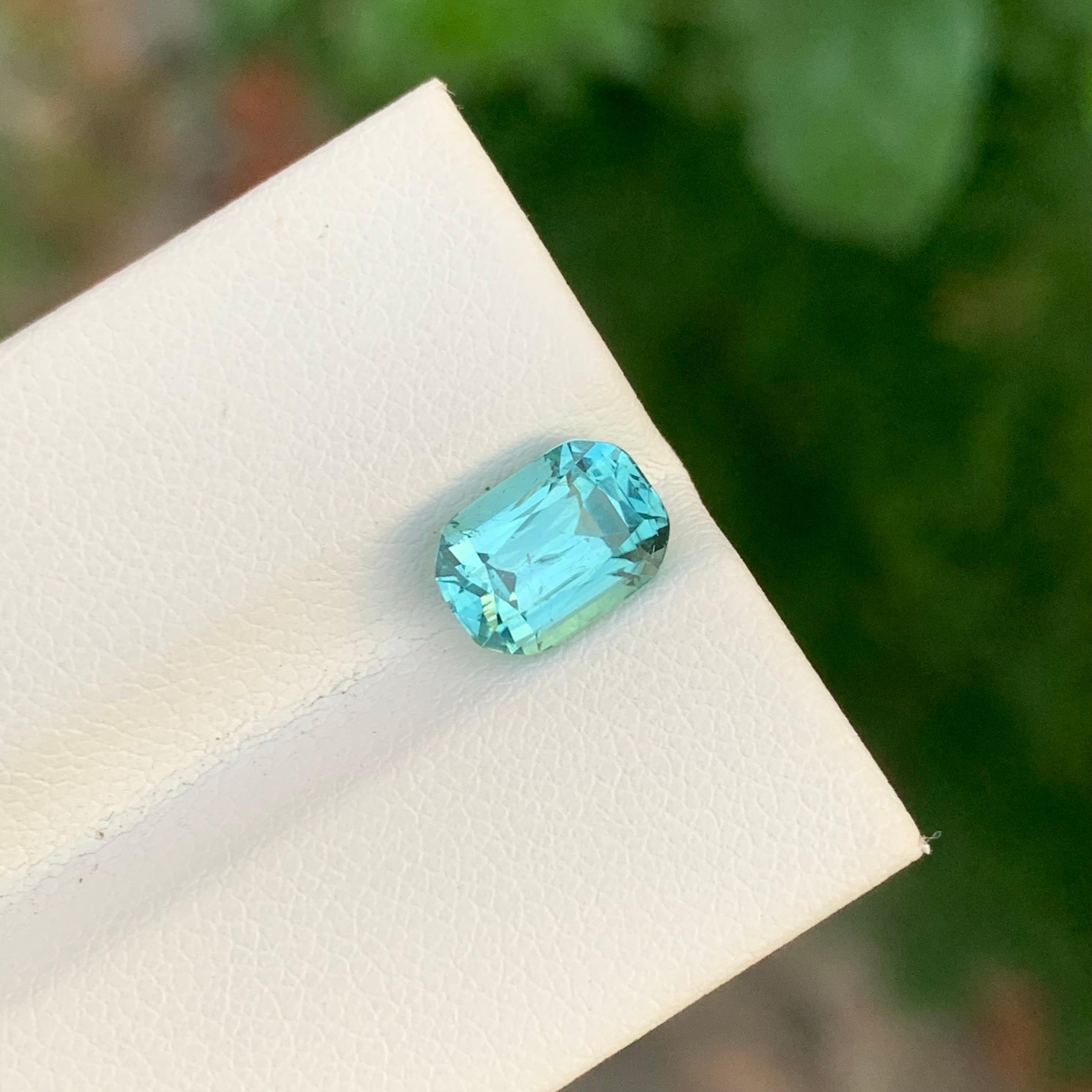 2.20 Carat Natural Loose Seafoam Tourmaline Cushion Shape Gem For Jewellery For Sale 2