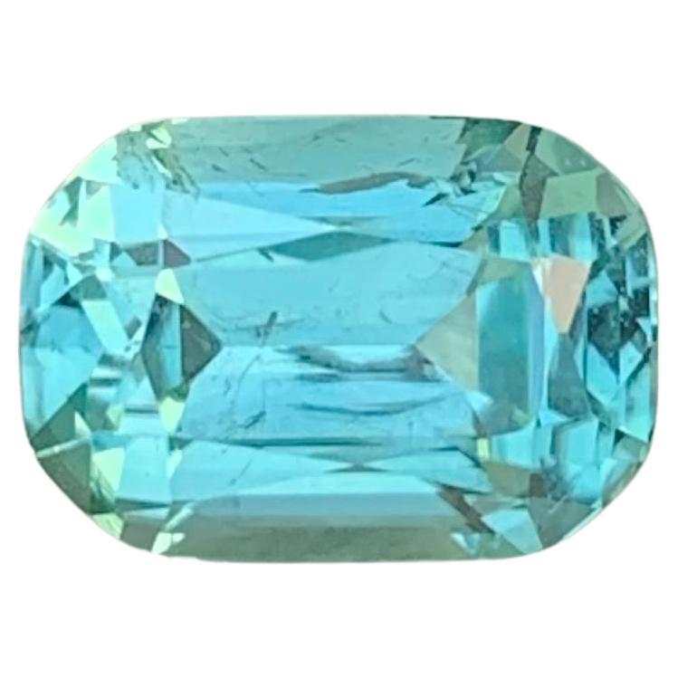 2.20 Carat Natural Loose Seafoam Tourmaline Cushion Shape Gem For Jewellery For Sale