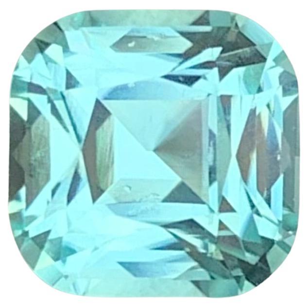 2.20 Carat Natural Loose Seafoam Tourmaline Cushion Shape Gemstone For Sale