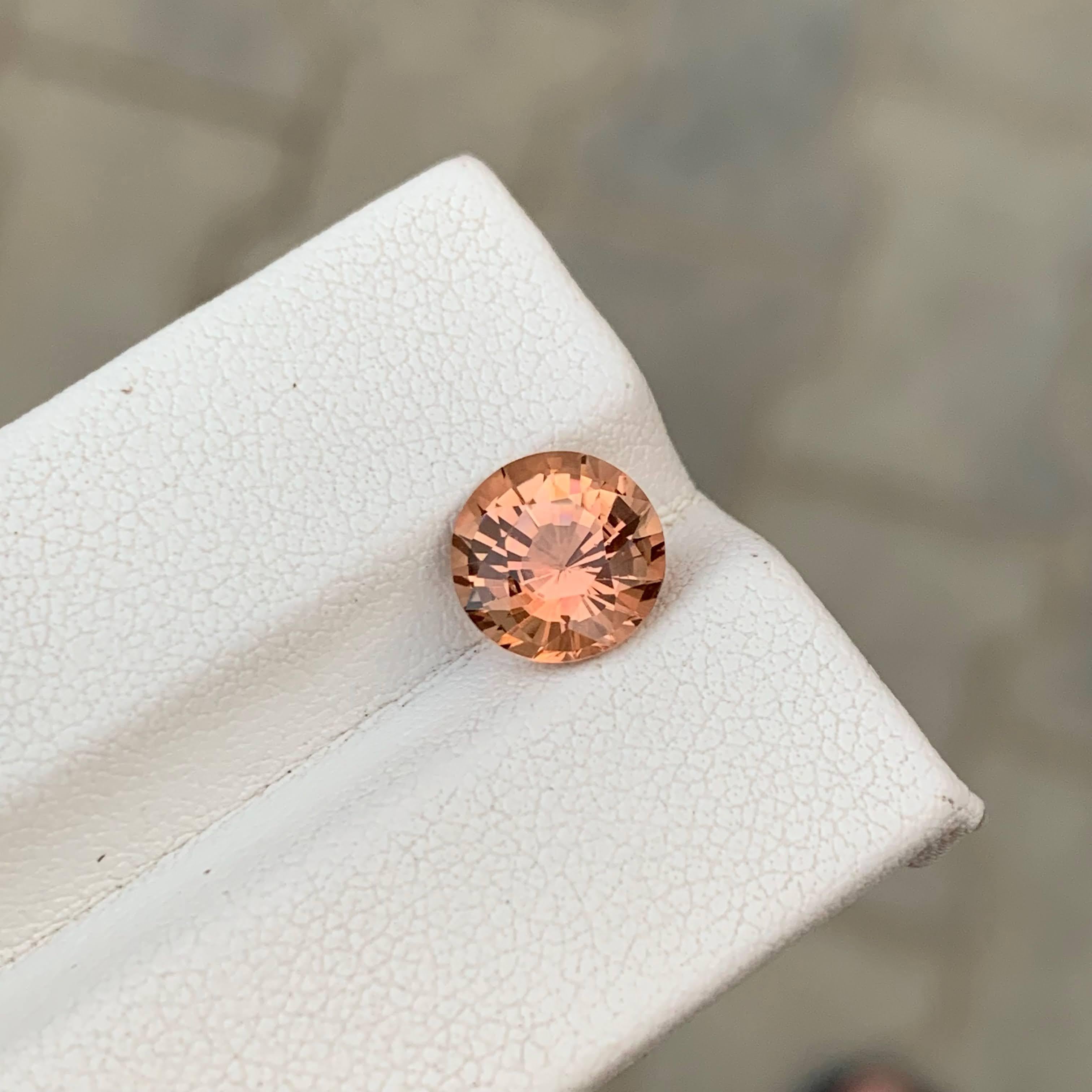 2,20 carati di tormalina del tramonto naturale sfusa, taglio rotondo Gemma africana In condizioni Nuovo in vendita a Bangkok, TH