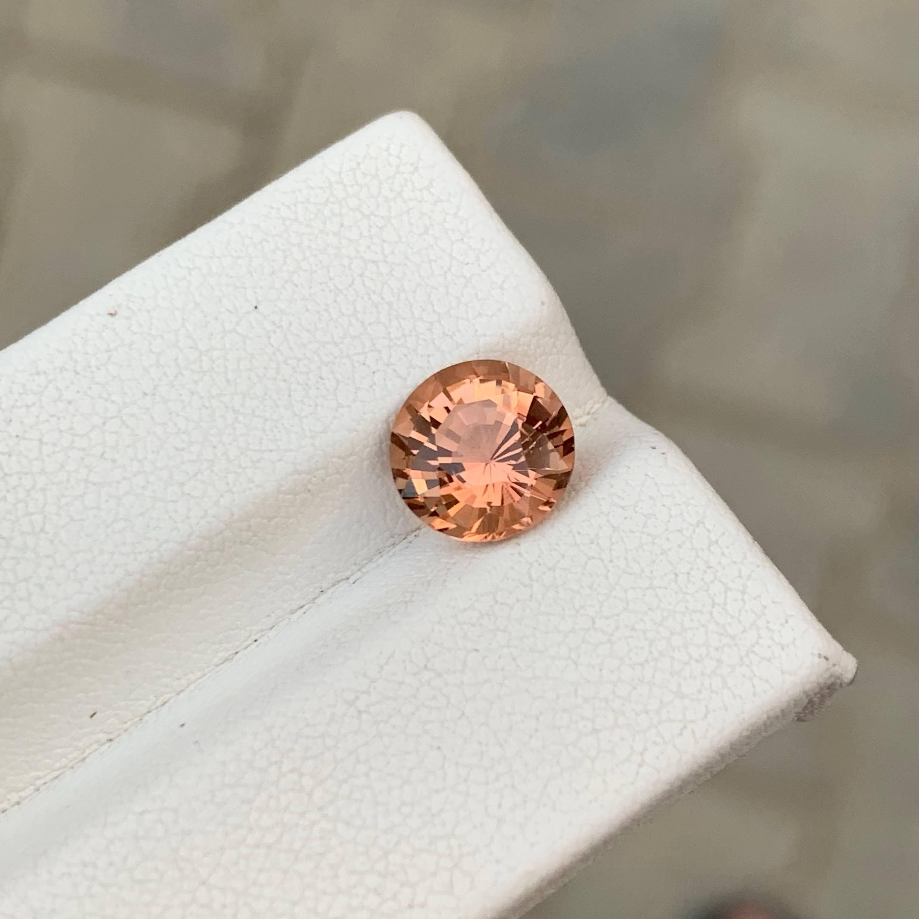 da uomo o donna 2,20 carati di tormalina del tramonto naturale sfusa, taglio rotondo Gemma africana in vendita