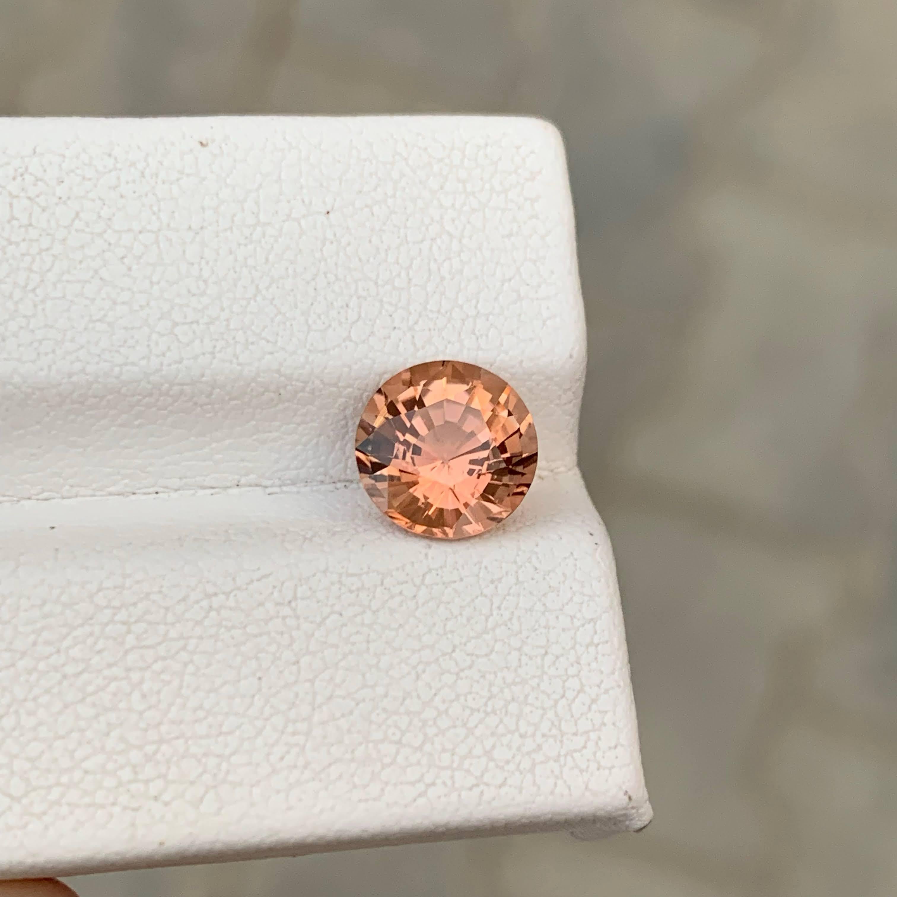 2,20 carati di tormalina del tramonto naturale sfusa, taglio rotondo Gemma africana in vendita 1