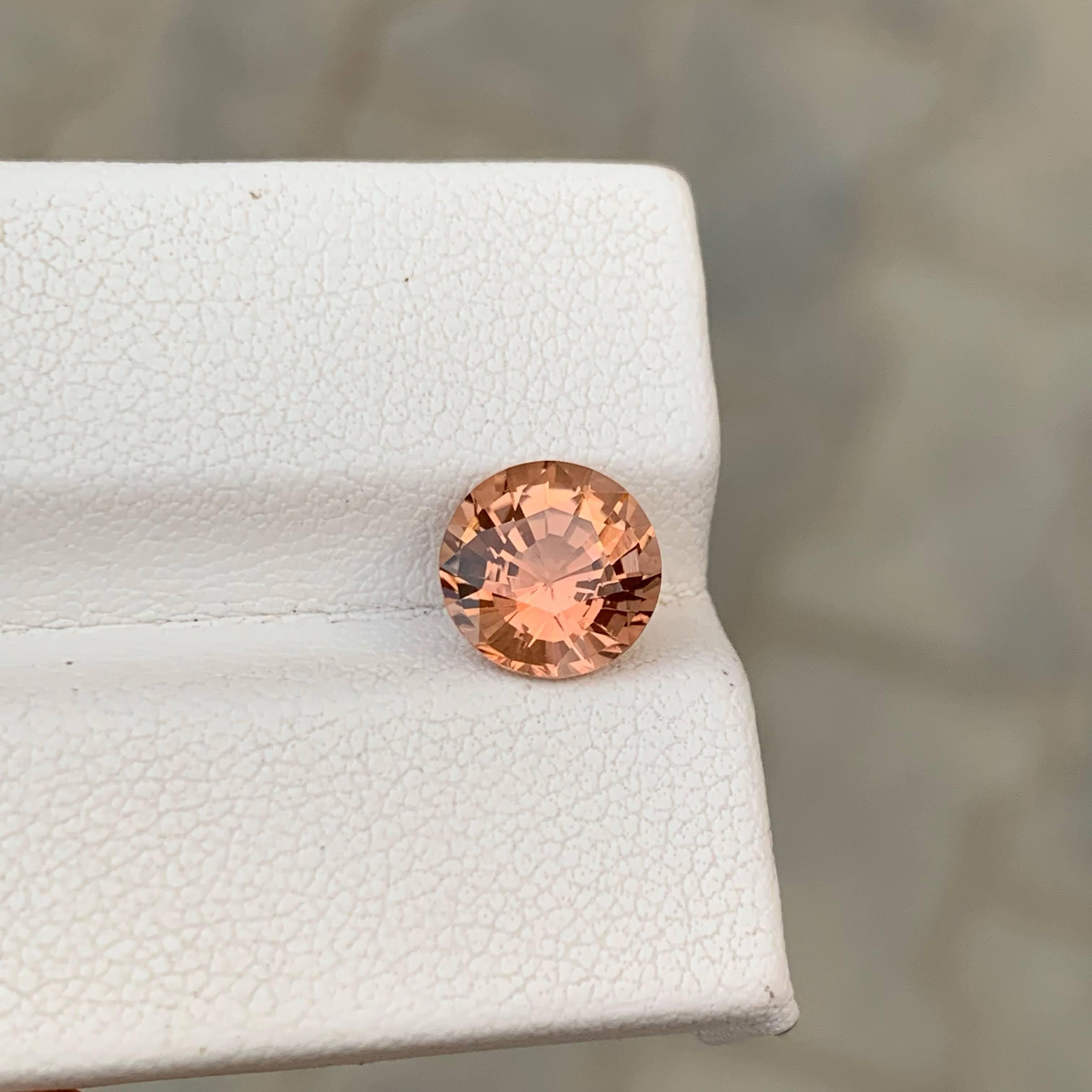 2,20 carati di tormalina del tramonto naturale sfusa, taglio rotondo Gemma africana in vendita 2