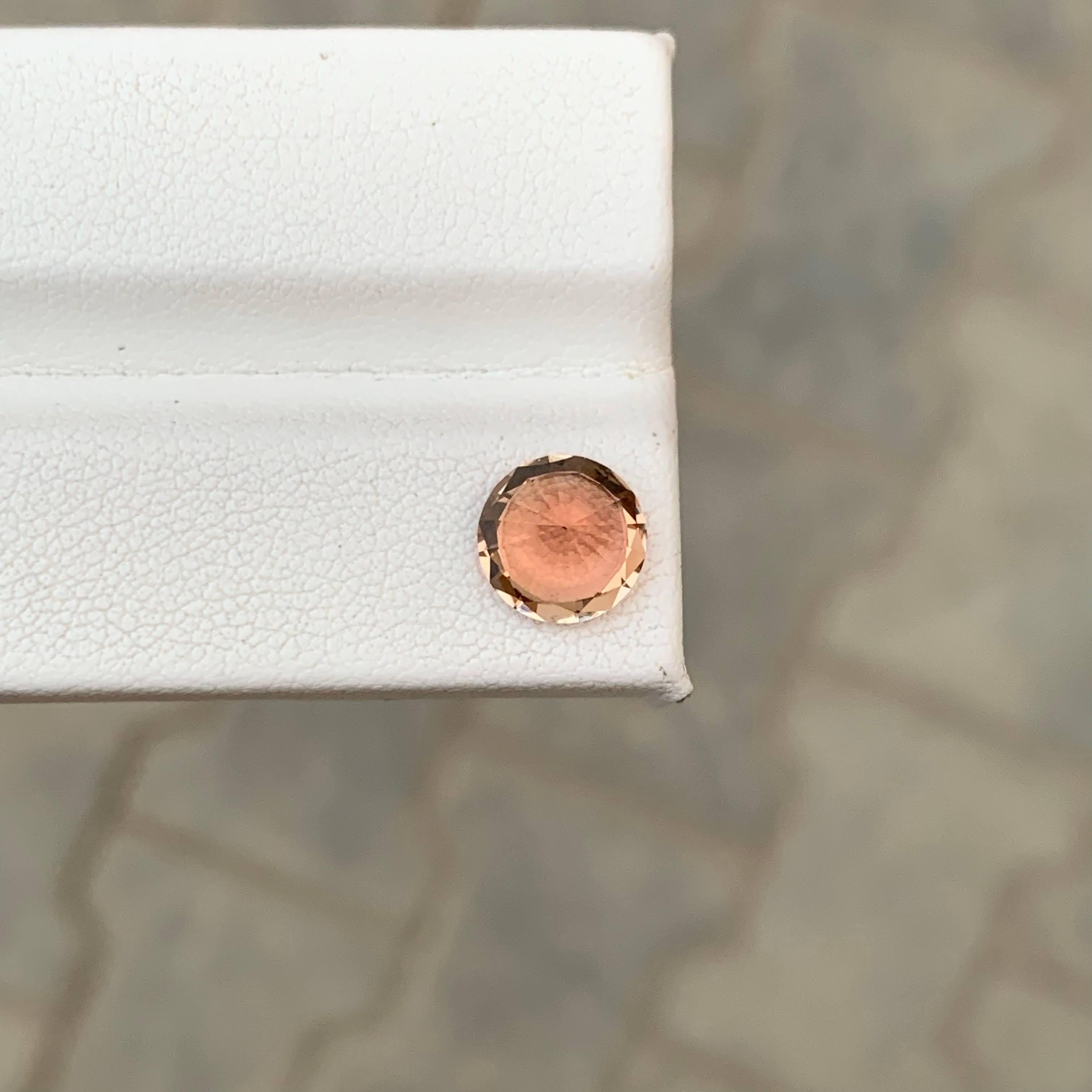 2,20 carati di tormalina del tramonto naturale sfusa, taglio rotondo Gemma africana in vendita 3