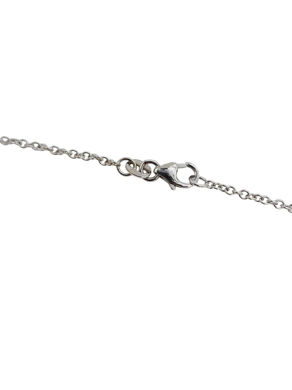 2.20 Carat Natural Round Diamond Mini Tennis Necklace 14 Karat White Gold 24'' In New Condition In Great Neck Plaza, NY