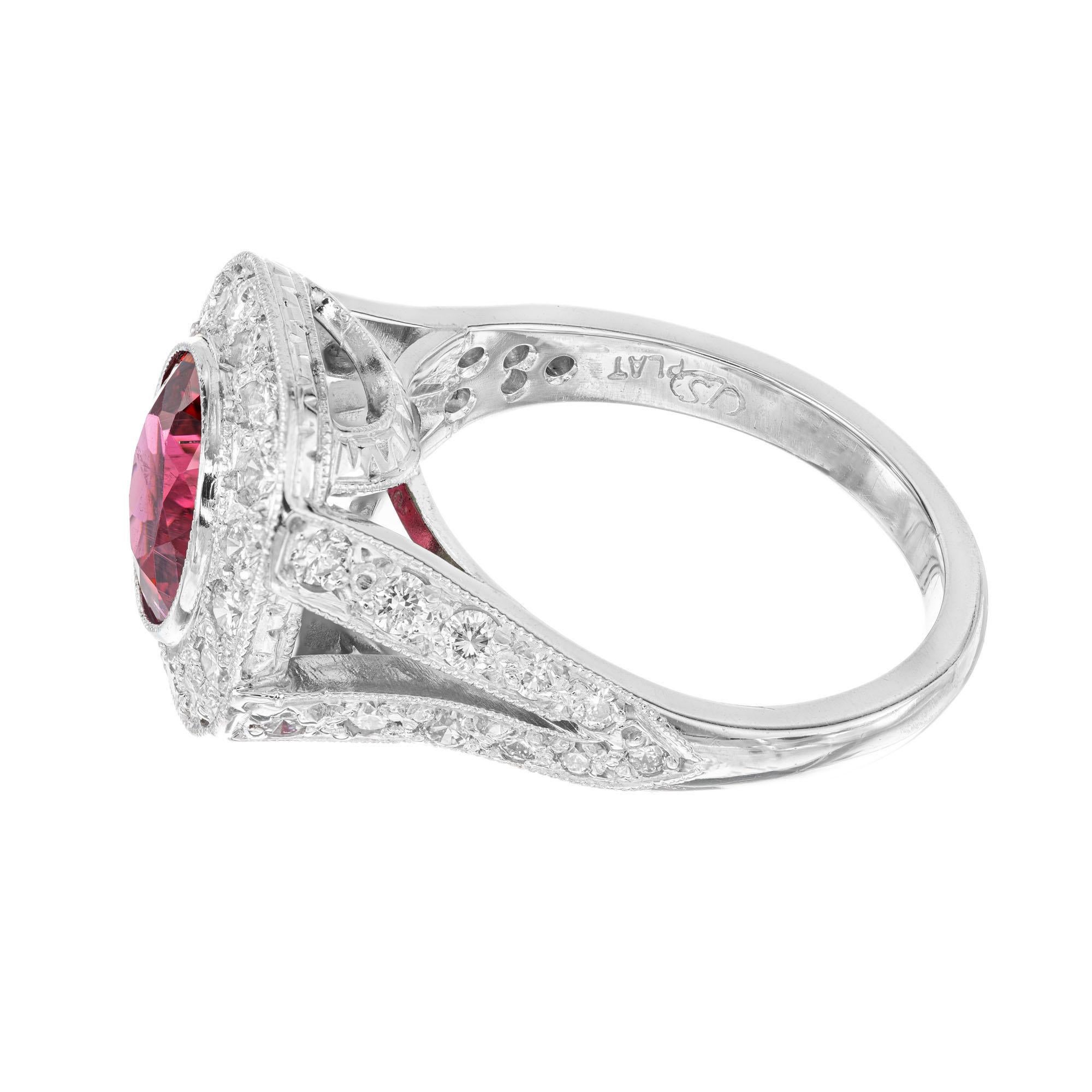 rubellite engagement ring