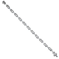 2.20 Karat spitz zulaufendes Baguette-Diamant-Armband, signiert Kurt Wayne