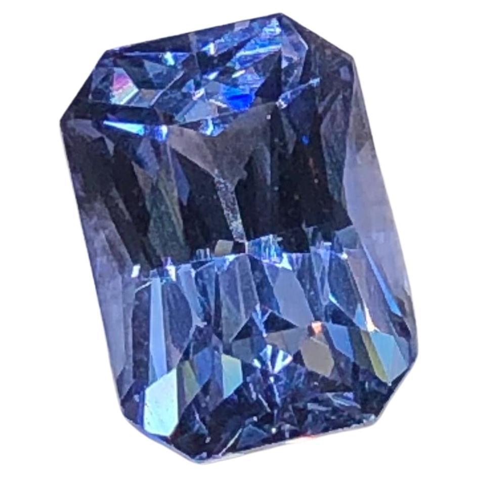 2.20 Carat Violet Blue Natural Spinel, Emerald Cut Loose Gemstone for Jewelry