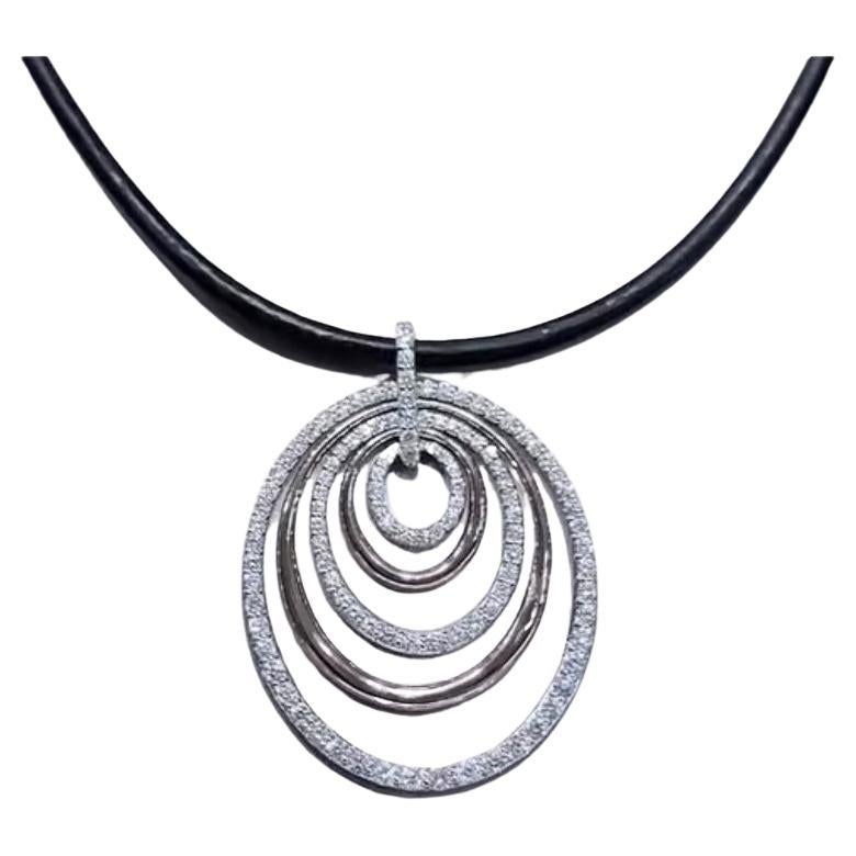 2.20 Carats Natural Diamonds 18K Gold Pendant