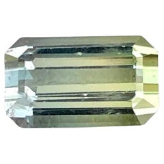 Pierre précieuse Afrique parfaite tourmaline bicolore taille émeraude 2,20 carats