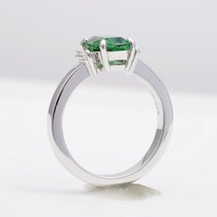 2.20 Carats Tsavorite Diamonds set in 18K White Gold Ring