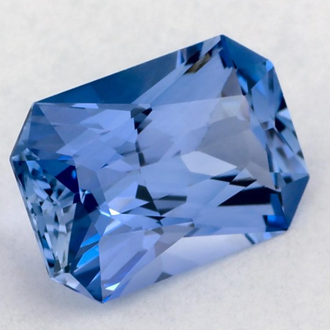 Taille émeraude 2.20 Ct Blue Sapphire Octagon Loose Gemstone (pierre précieuse en vrac) en vente