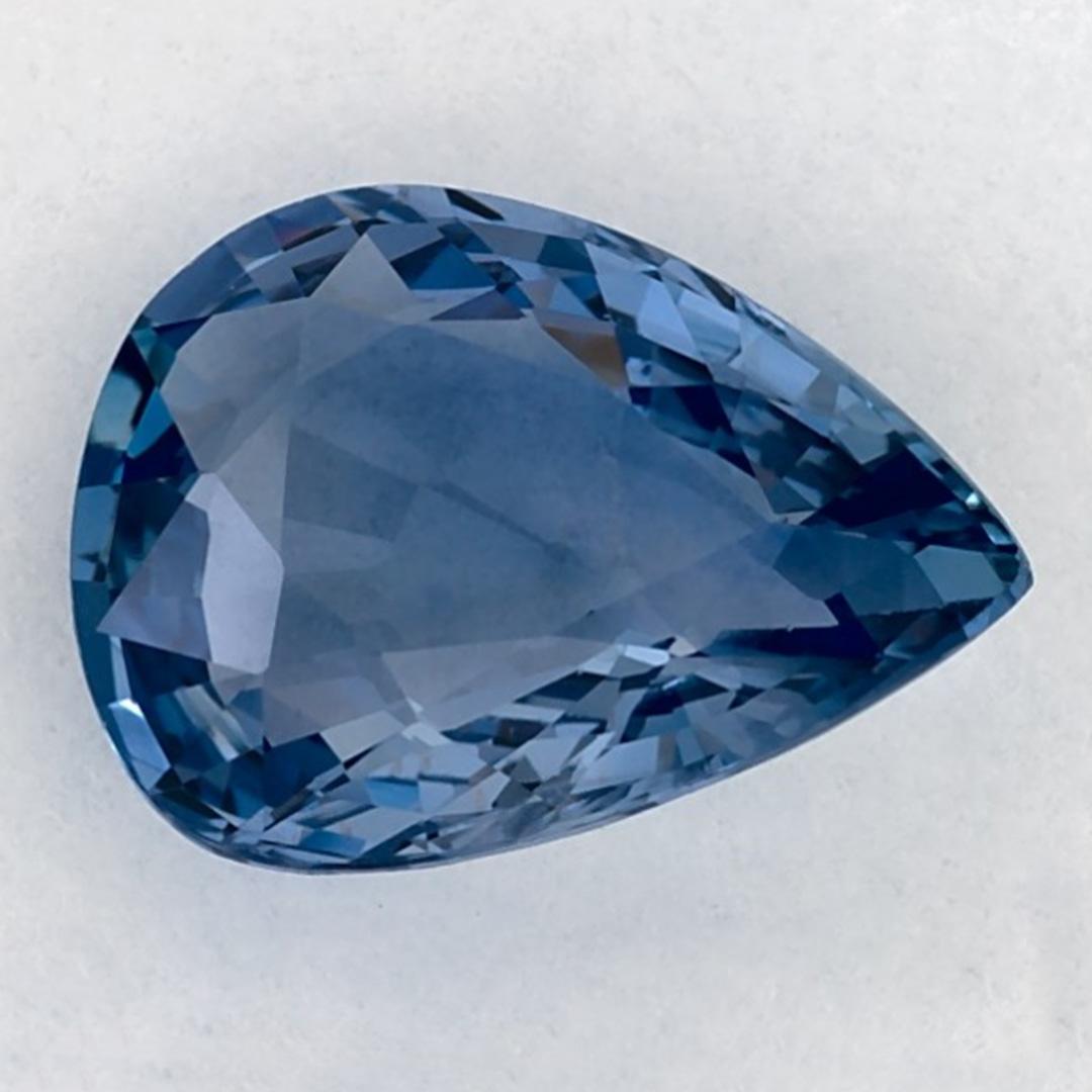 2.20 carati di zaffiro blu a forma di pera sciolto In condizioni Nuovo in vendita a Fort Lee, NJ