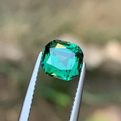 2.20 Ct Bluish Green Natural Tourmaline Cushion Cut Loose Gemstone, Afghanistan