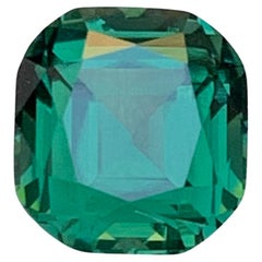 2.20 Ct Bluish Green Natural Tourmaline Cushion Cut Loose Gemstone, Afghanistan