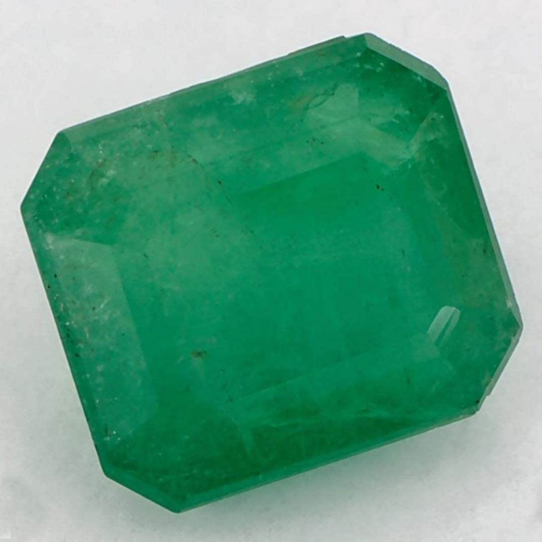 2.20 Ct Emerald Octagon Cut Loose Gemstone In New Condition In Fort Lee, NJ