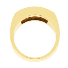 2.20 CT Invisible Set Emerald & 0.55 CT Diamonds in 18K Yellow Gold Ring Band