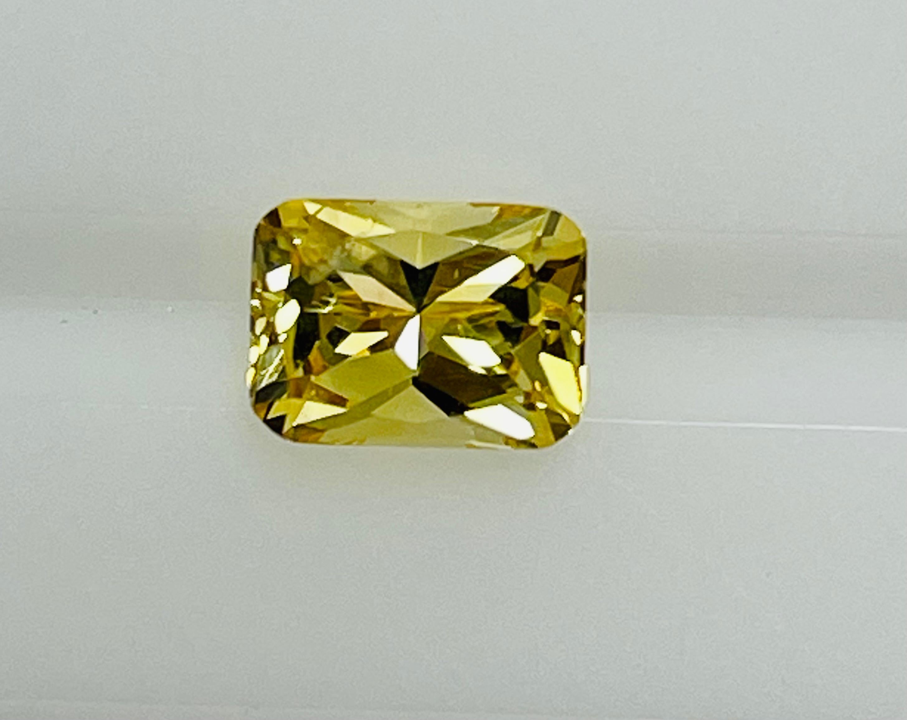 2.20 Ct Natural No Heat Radiant Yellow Sapphire. It is beautiful lively Natural Yellow Sapphire that exhibit fine yellow color as well as great cutting and nice clarity .