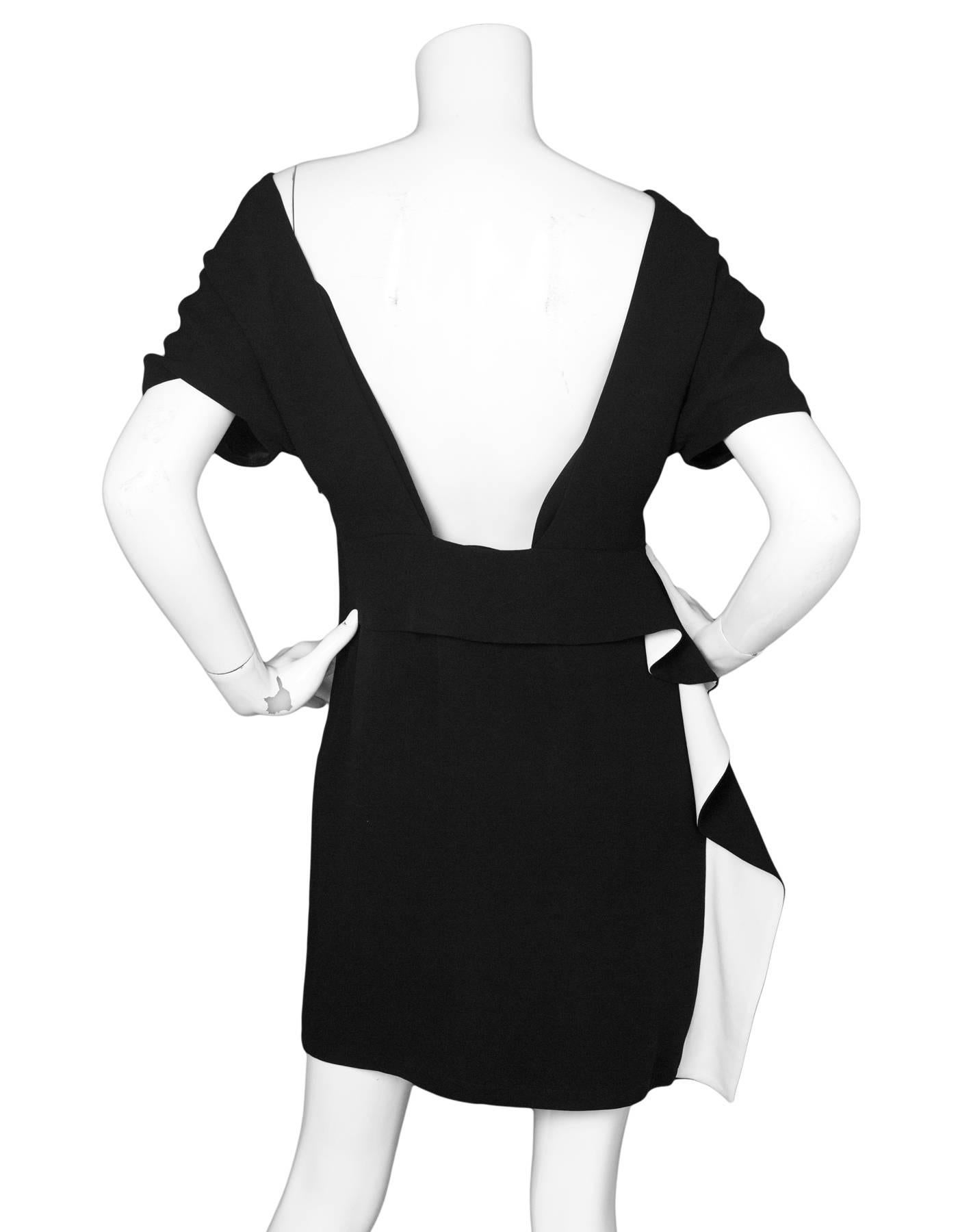 Derek Lam Black Silk Dress w. Low Back Sz 4 In Excellent Condition In New York, NY