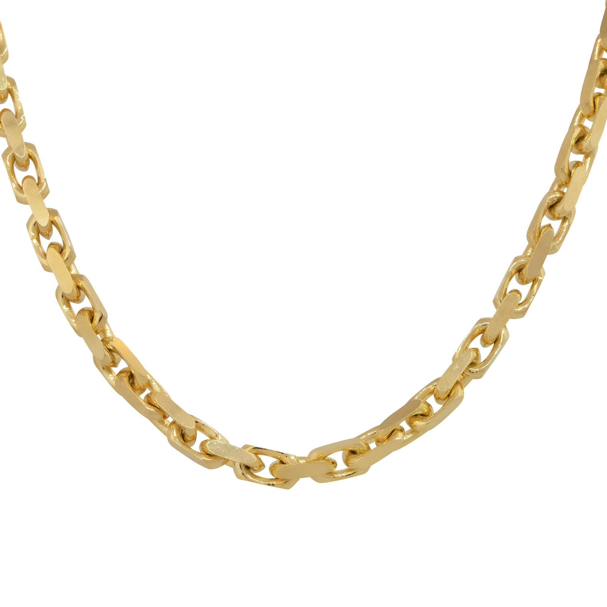 14k Yellow Gold 22″ Men's H-Link Chain

Material: 14k Yellow Gold
Measurements: Necklace Measures 22″ in Length and 4.7mm in Thickness
Fastening: Spring Ring Clasp
Item Weight: 60.2g (38.7dwt)
Additional Details: This item comes with a presentation