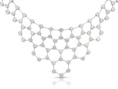 22.00 Carat Diamond Honeycomb Openwork Necklace