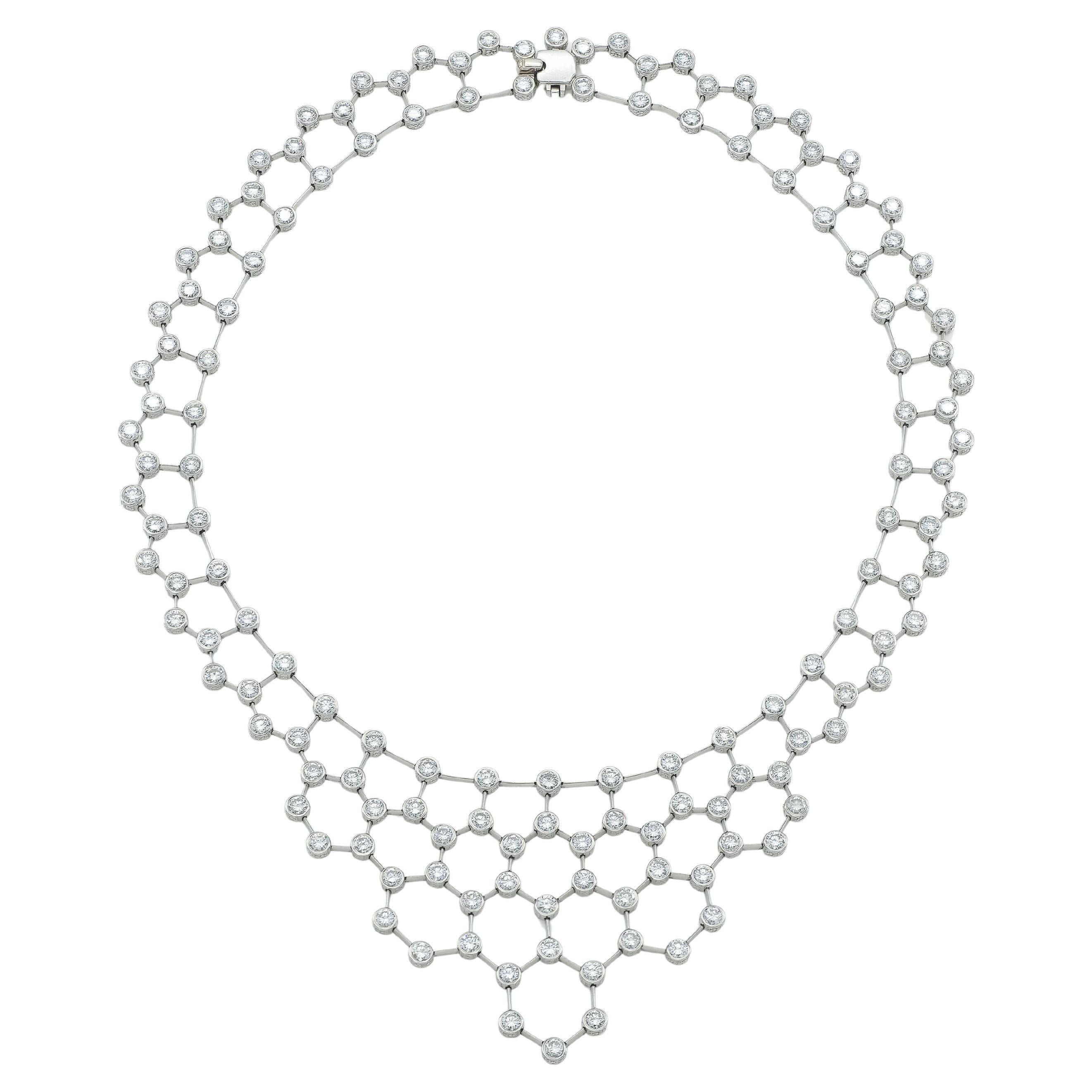 Collana a nido d'ape con diamante da 22,00 carati