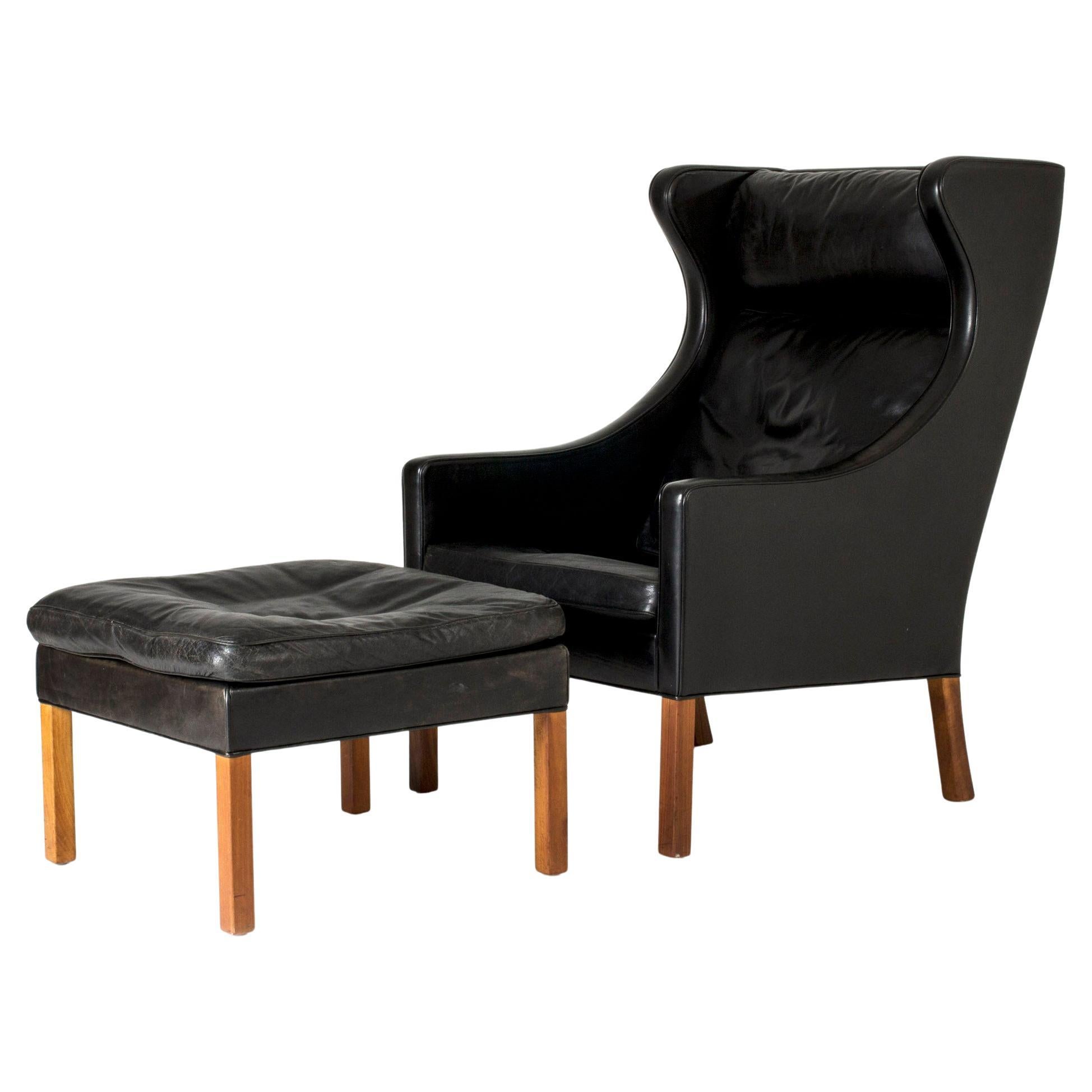 "2204" Lounge Chair and Ottoman by Børge Mogensen, 1960s