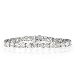 22.07ct Round Brilliant Cut Diamond Tennis Bracelet in 18k White Gold