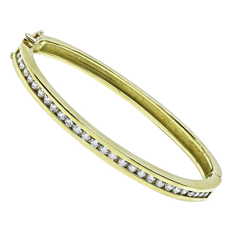 2.20ct Diamond Gold Bangle