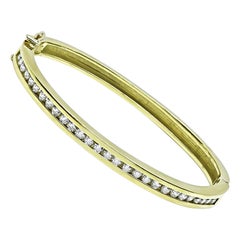 2.20ct Diamond Gold Bangle
