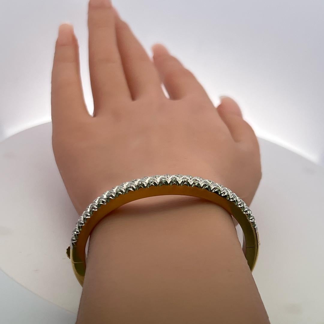 2.20ct G VS Bracelet en or jaune 18K avec diamant en taille circulaire Estate en vente 6