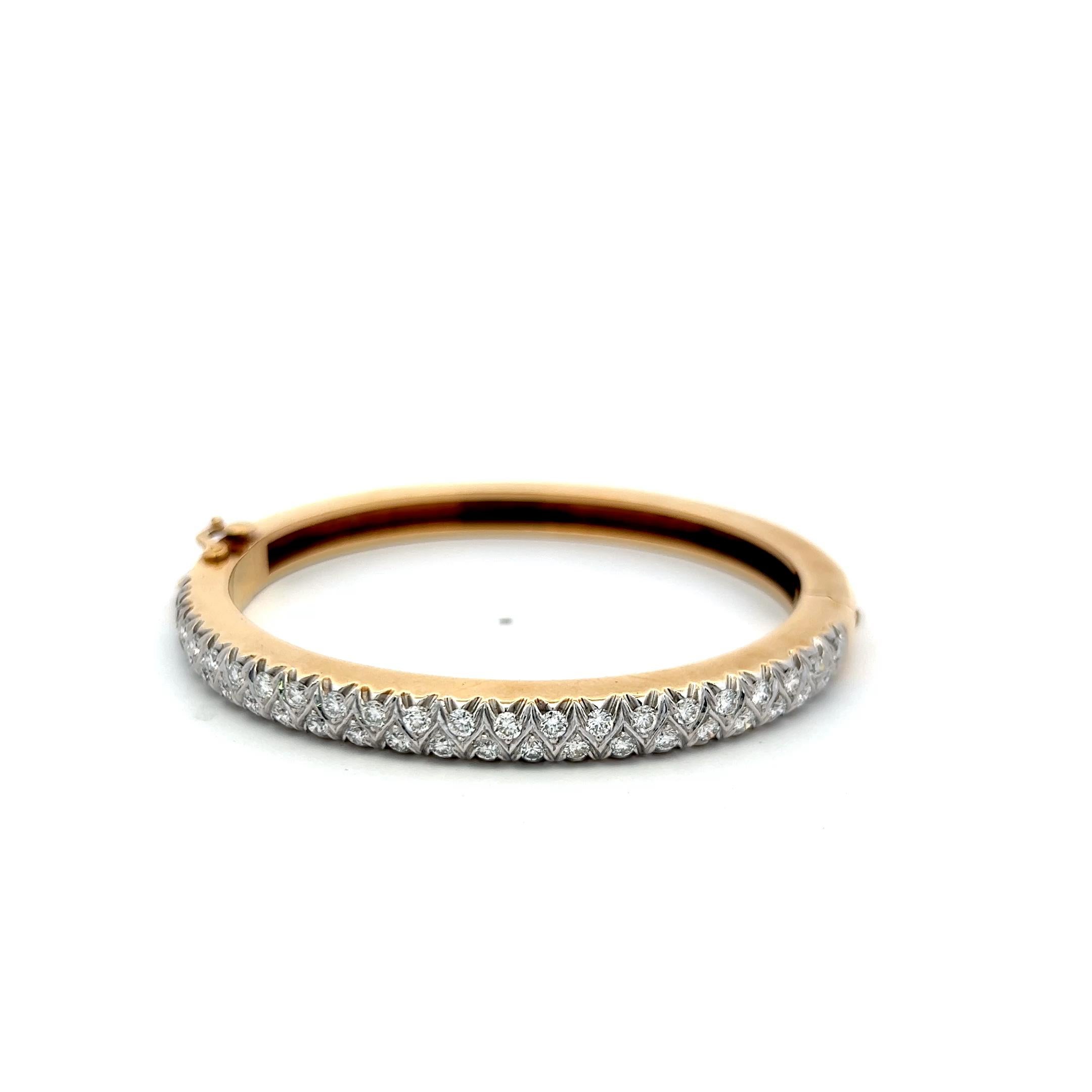 2.20ct G VS Bracelet en or jaune 18K avec diamant en taille circulaire Estate Pour femmes en vente