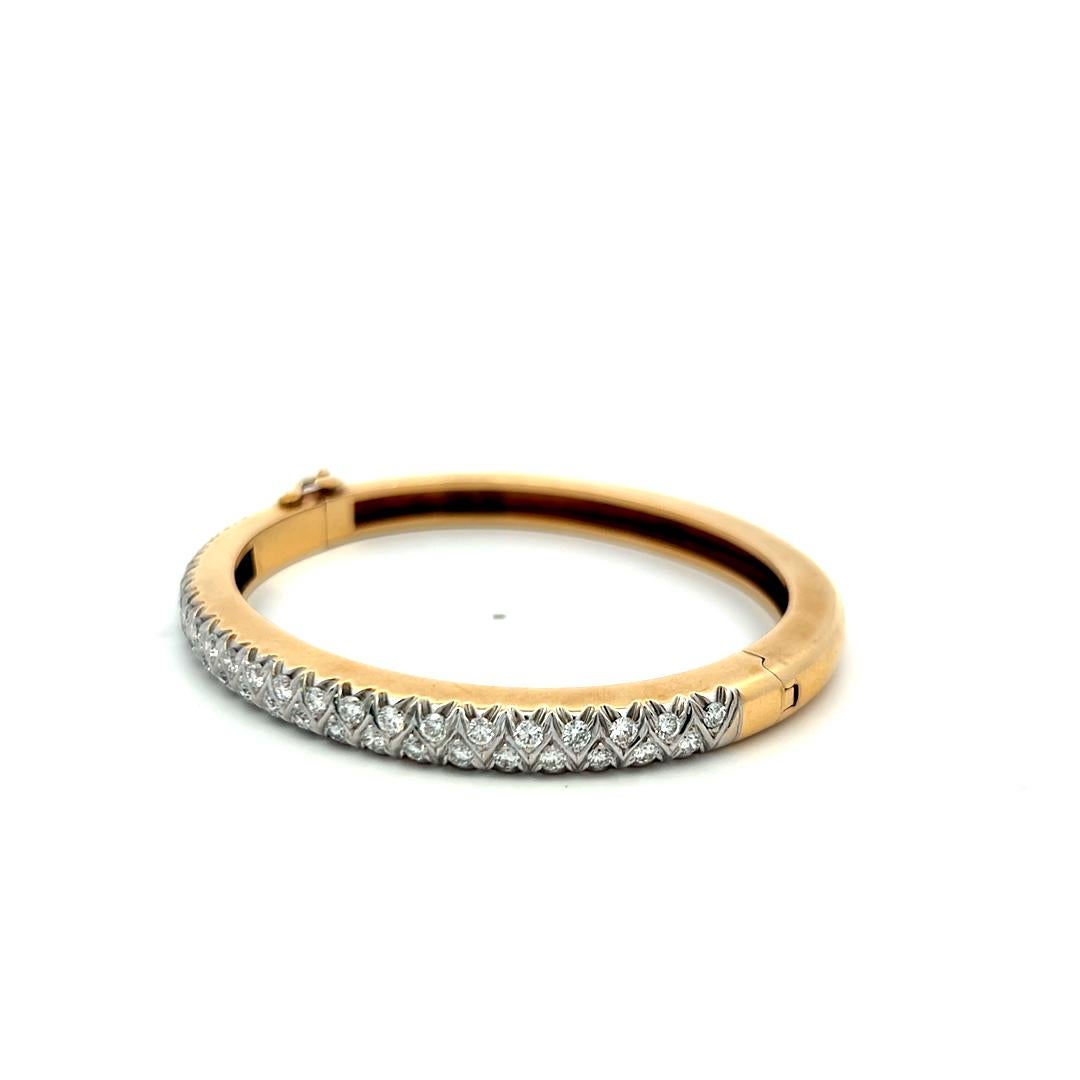 2.20ct G VS Bracelet en or jaune 18K avec diamant en taille circulaire Estate en vente 1